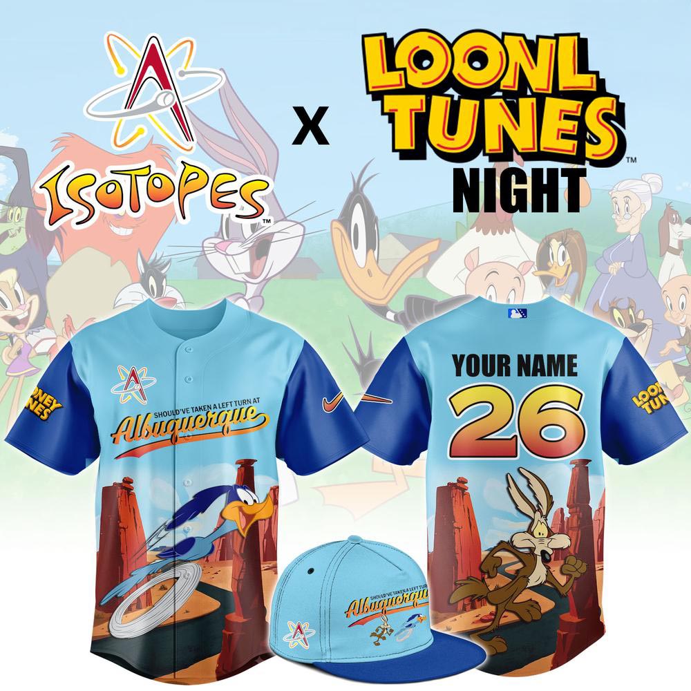Albuquerque Isotopes x Looney Tunes Night 2026 Custom Baseball Jersey MiLB Cartoon Theme Night Fan Gift 1 - Unicasport Albuquerque Isotopes x Looney Tunes Night 2026 Custom Baseball Jersey MiLB Cartoon Theme Night Fan Gift