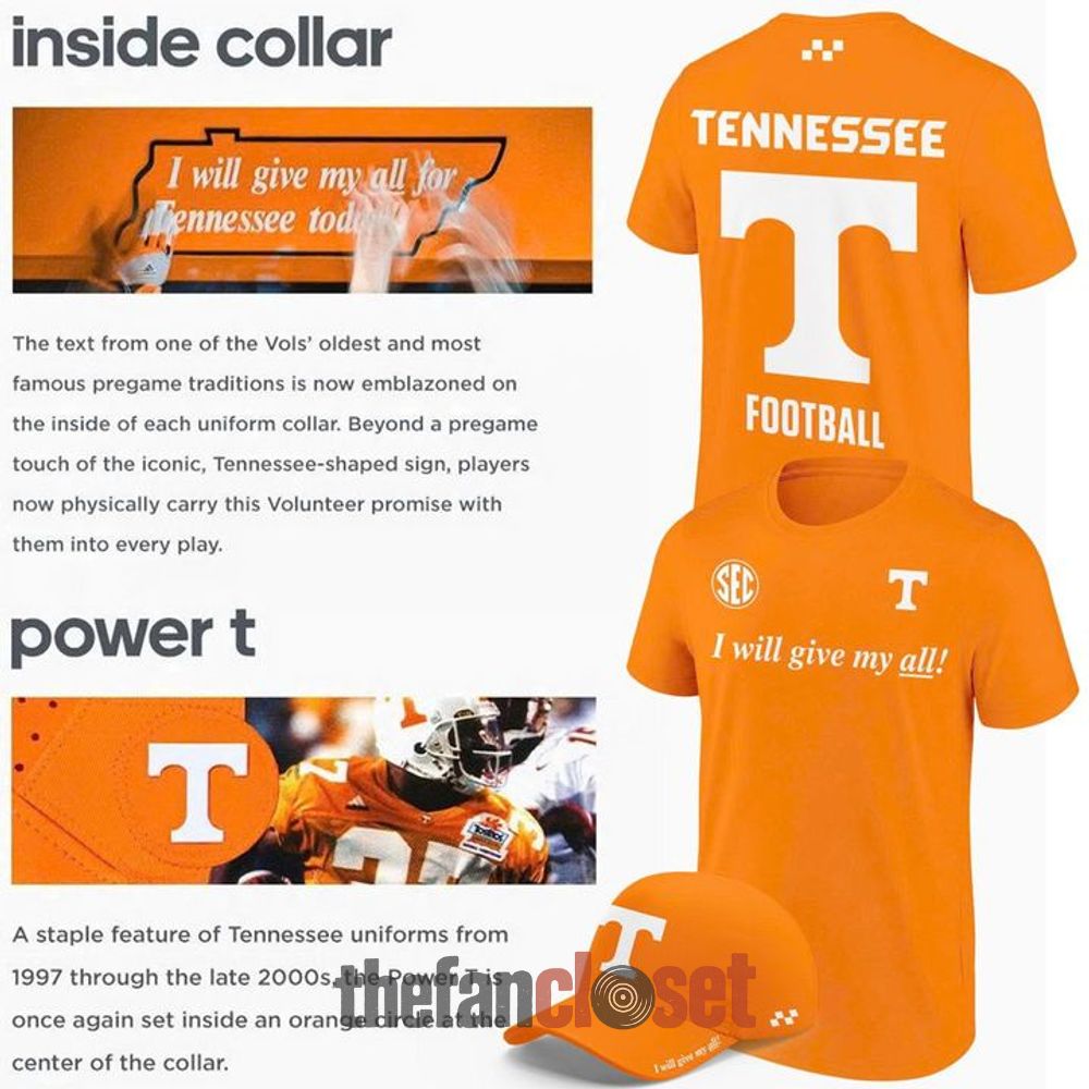 Tennessee Volunteers Limited Edition I Will Give My All Shirt