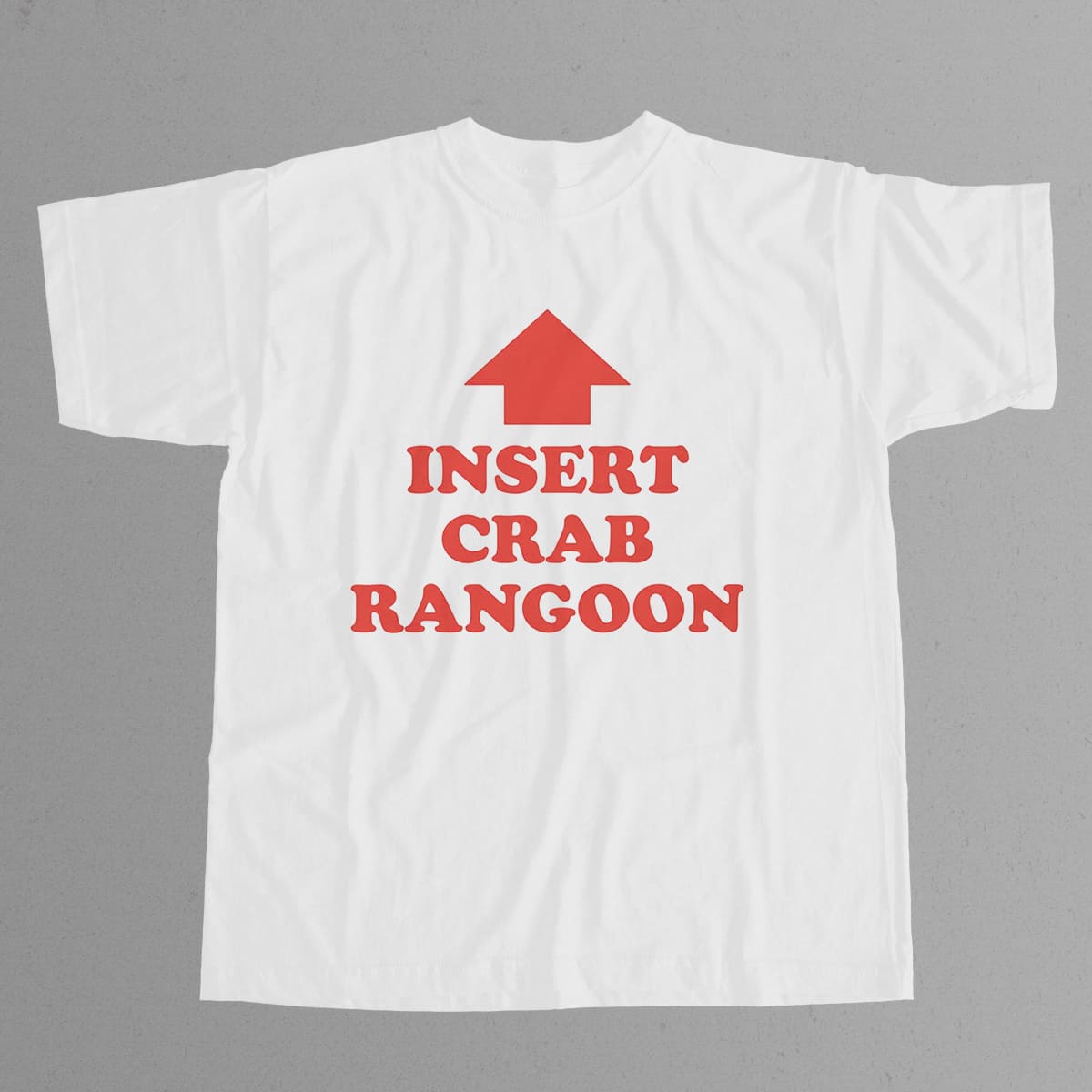 Insert Crab Rangoon Funny Asian Food Graphic Tee Cultural Meme Shirt Gift for Food Fans