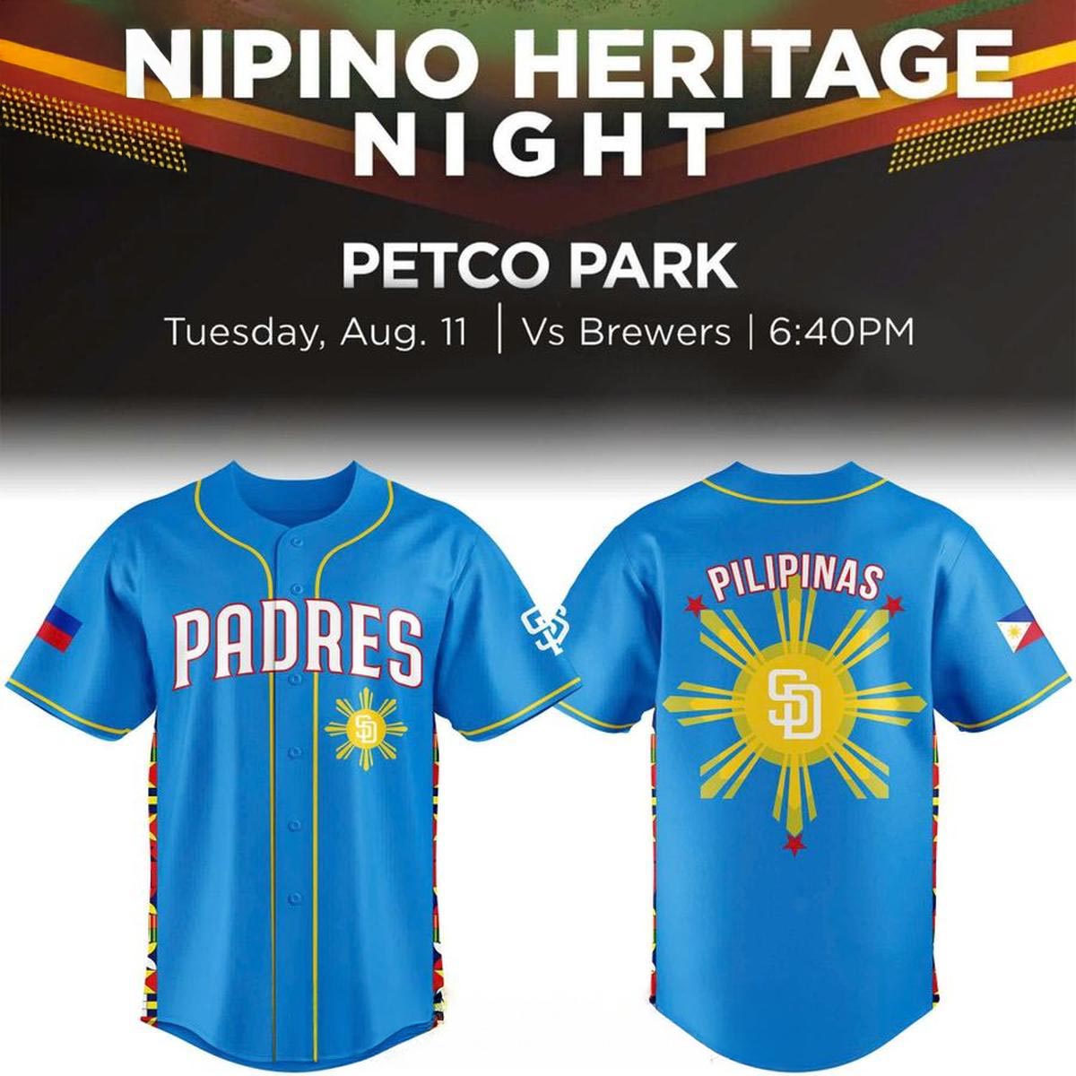 San Diego Padres x Filipino Heritage 2026 Pilipinas Night Personalized Jersey MLB Filipino Culture Custom Baseball Fan Apparel 1 - Unicasport San Diego Padres x Filipino Heritage 2026 Pilipinas Night Personalized Jersey MLB Filipino Culture Custom Baseball Fan Apparel