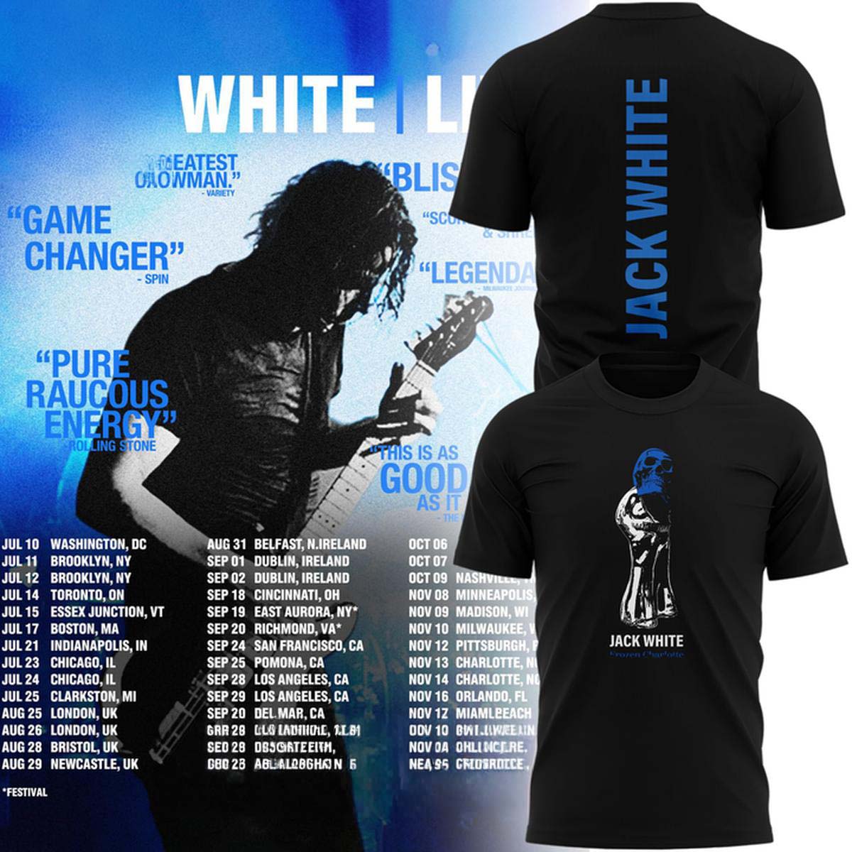 Jack White Live World Tour 2026 TShirt