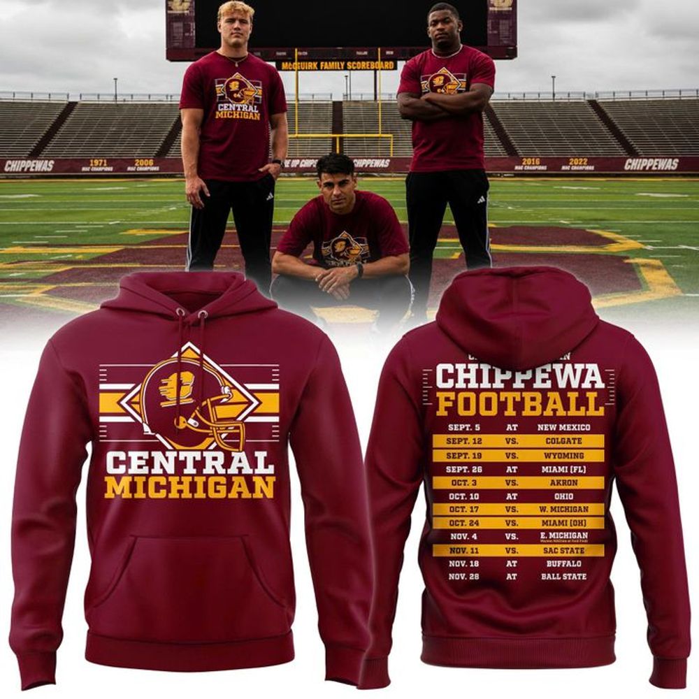 Central Michigan Chippewas 2026 Schedule Hoodie