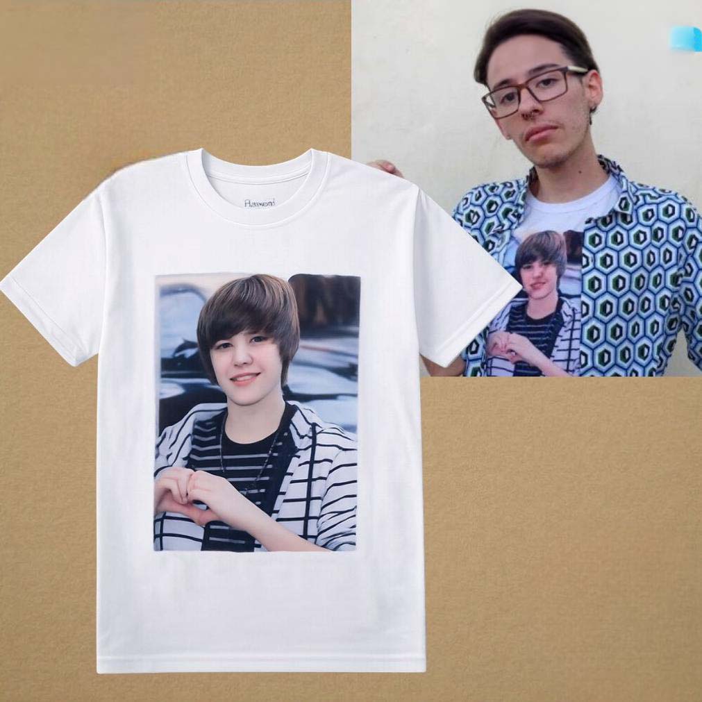 Justin Bieber Vintage Style Photo Y2K Pop Star Graphic Tee