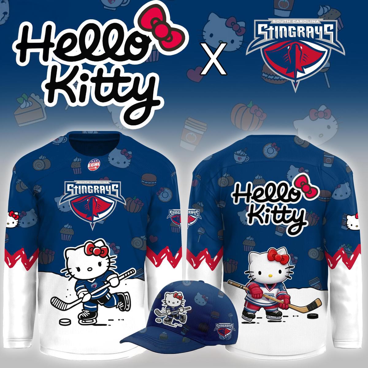 South Carolina Stingrays Hello Kitty Night 2026 Christmas Hockey Jersey 1 - Unicasport South Carolina Stingrays Hello Kitty Night 2026 Christmas Hockey Jersey