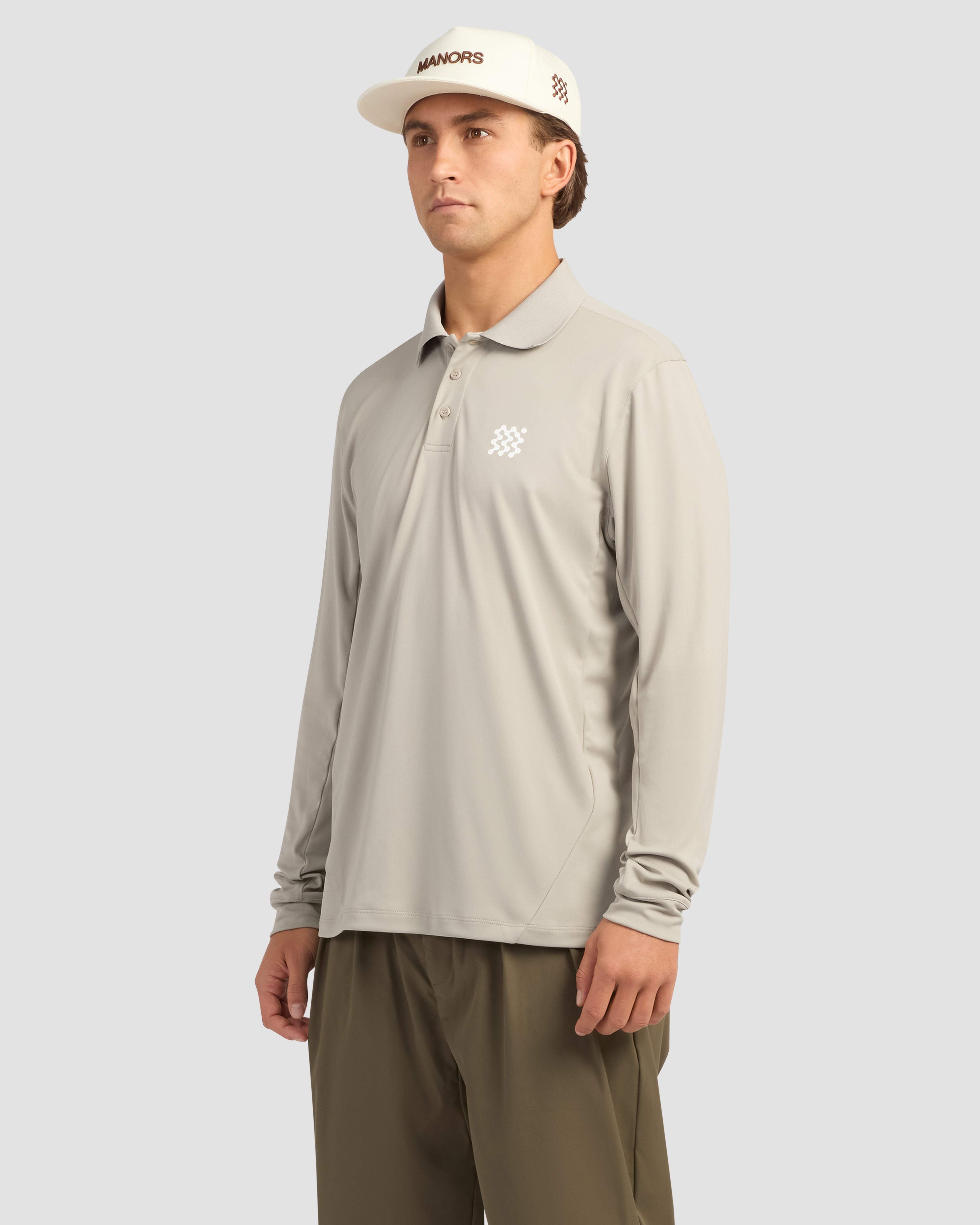 Jolidee Dune Long Sleeve Course Polo providing extra coverage and comfort for cool mornings