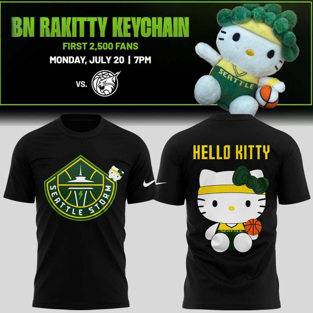 Black Special Shirt Seattle Storm x Hello Kitty Night