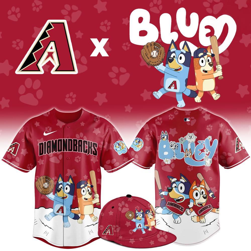 Arizona Diamondbacks x Bluey Night Limited Edition Baseball Jersey MLB Cartoon Theme Night Fan Gift 1 - Unicasport Arizona Diamondbacks x Bluey Night Limited Edition Baseball Jersey MLB Cartoon Theme Night Fan Gift