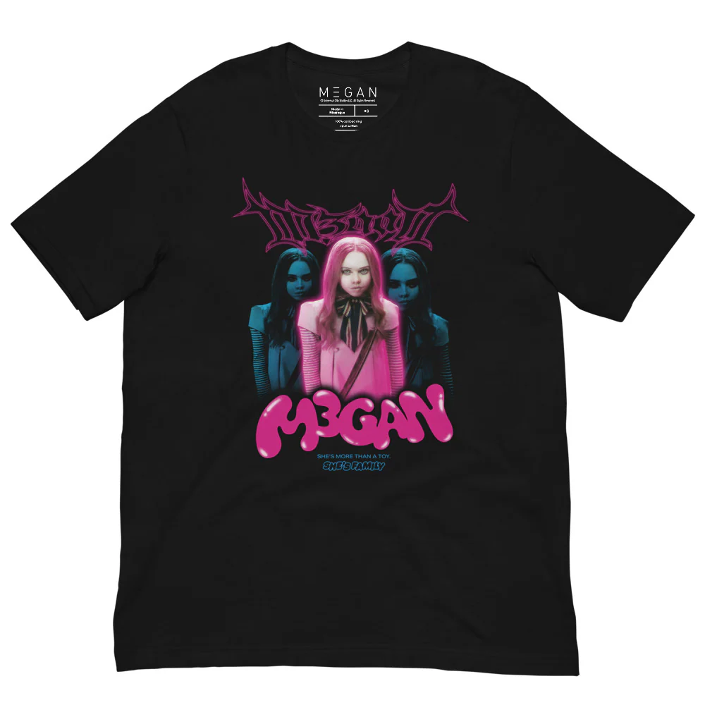 M3GAN She Is Family TShirt Horror SciFi Doll Movie Graphic Tee Gift for Thriller Fans