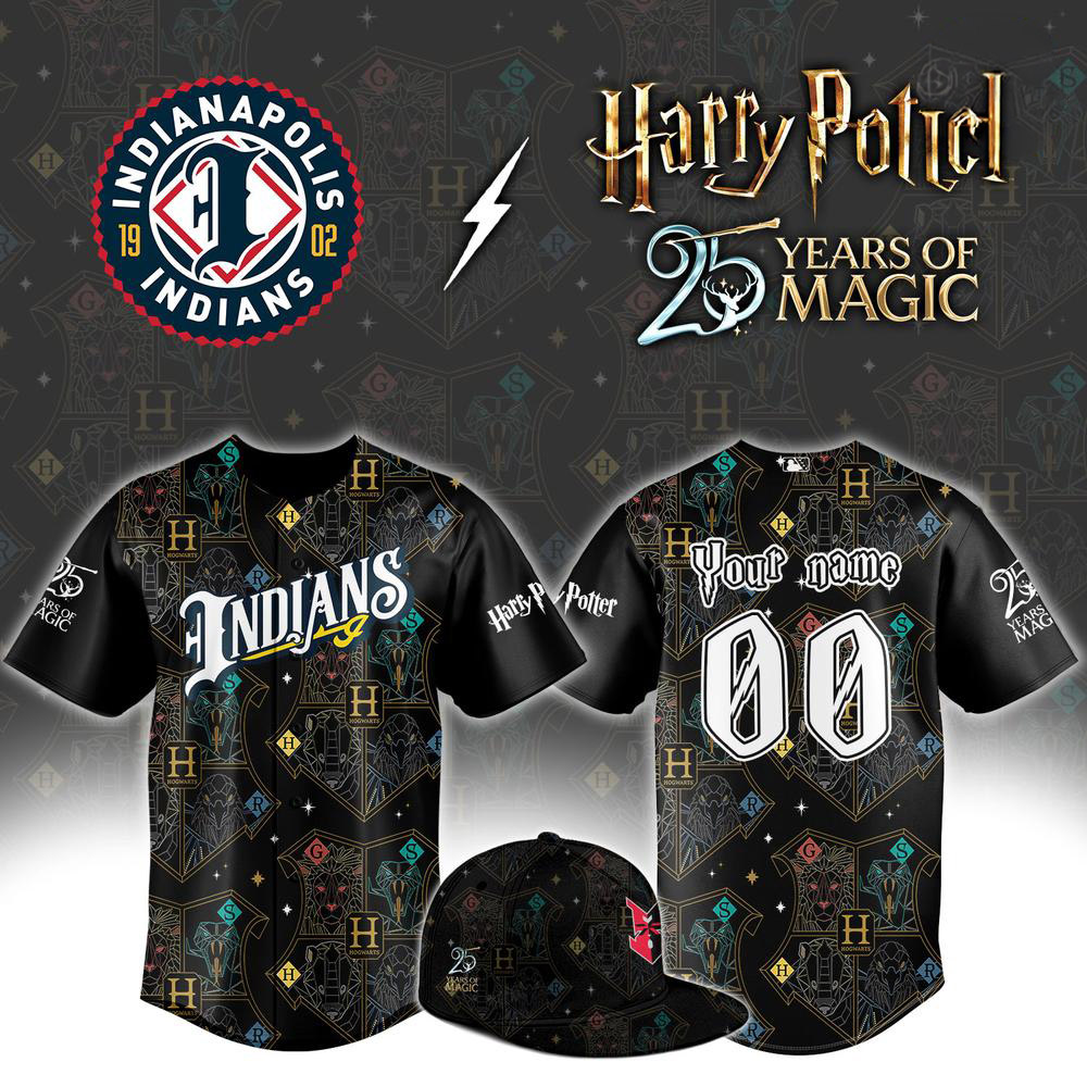 Custom Indianapolis Indians x Harry Potter Baseball Jersey 1 - Unicasport Custom Indianapolis Indians x Harry Potter Baseball Jersey