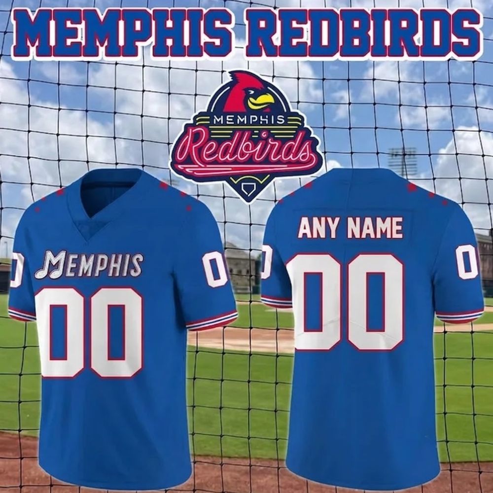 Memphis Redbirds Personalized Football Jersey