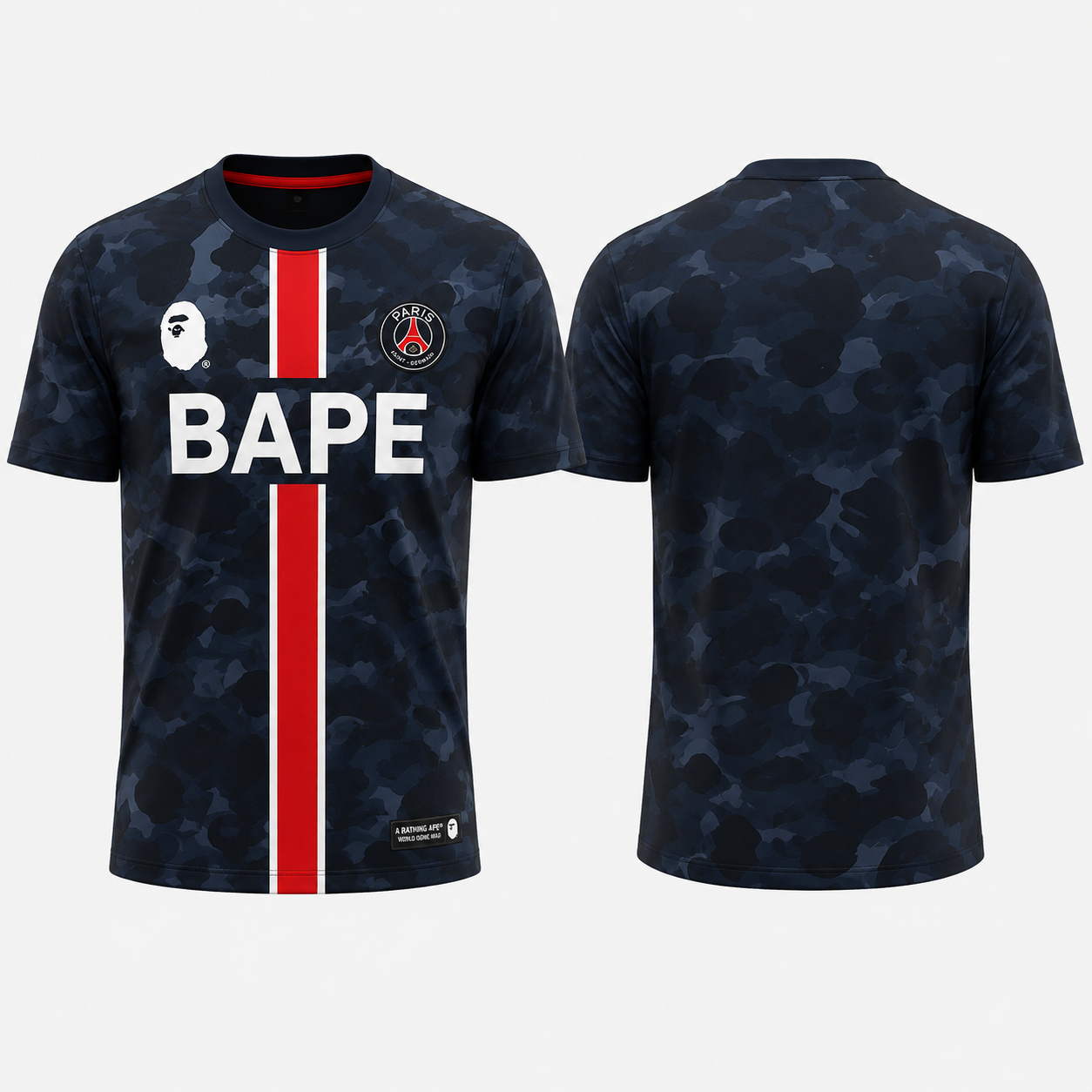 BAPE x PSG Paris Saint Germain Jersey Shirt Soccer Streetwear Inspired Fan Apparel 2 - Unicasport BAPE x PSG Paris Saint Germain Jersey Shirt Soccer Streetwear Inspired Fan Apparel