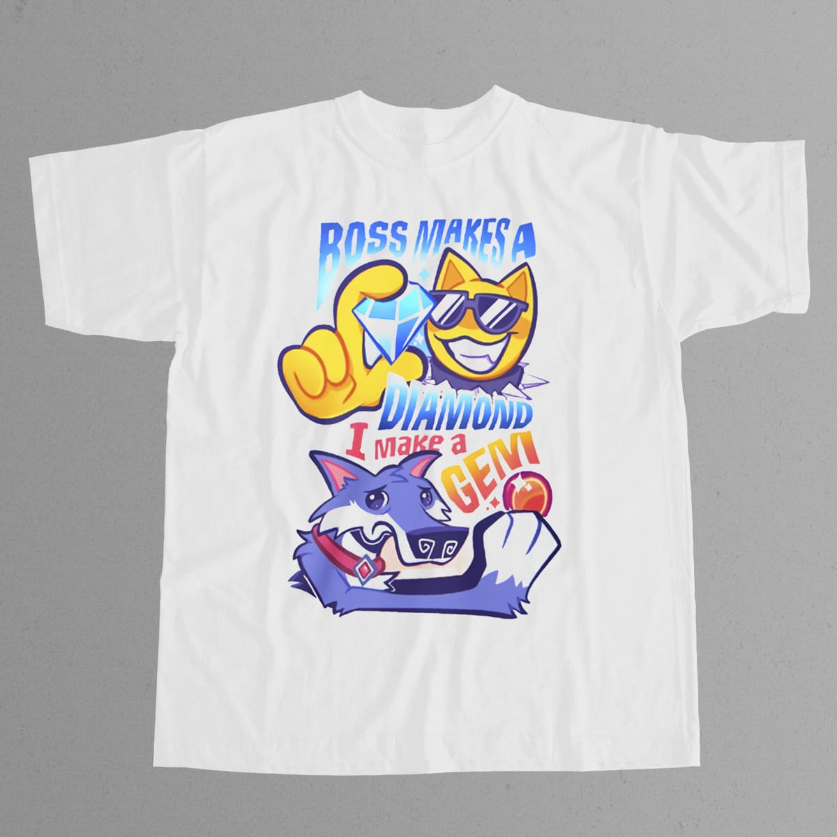 Boss Makes A Diamond I Make A Gem Motivational Graphic Tee Trend 2025 Gift for Workers