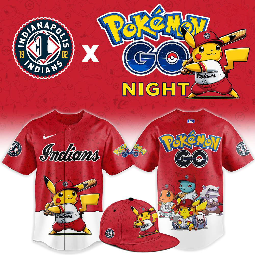 Indianapolis Indians x Pokemon GO 2026 Baseball Jersey Custom Apparel 1 - Unicasport Indianapolis Indians x Pokemon GO 2026 Baseball Jersey Custom Apparel