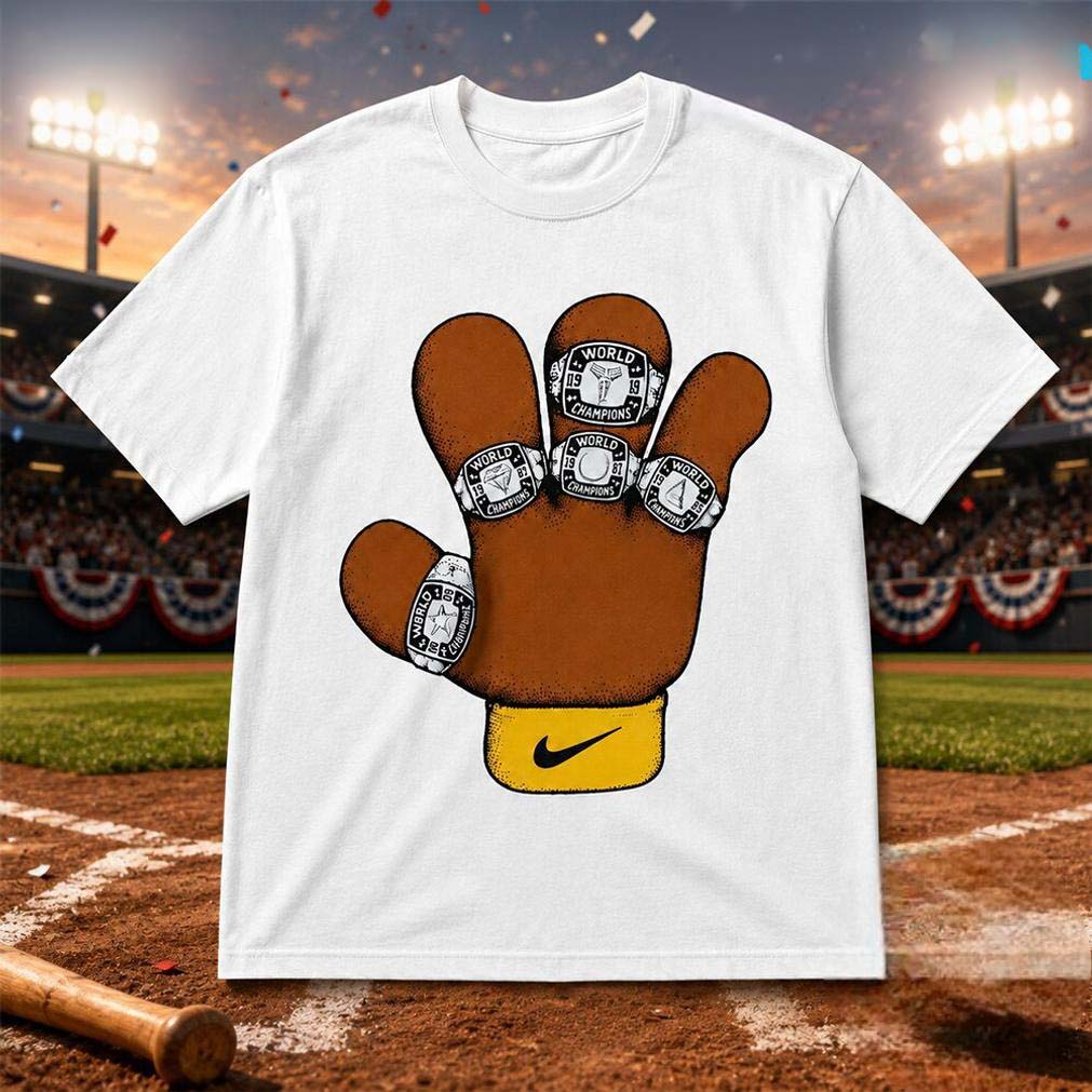 Kobe Bryant 5 Championship Rings Basketball Tee