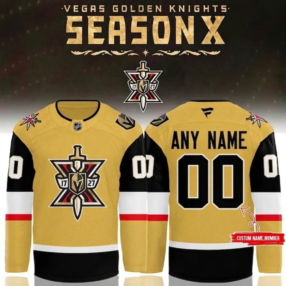 Vegas Golden Knights 10th Season Logo 2026 Special Hockey Jersey