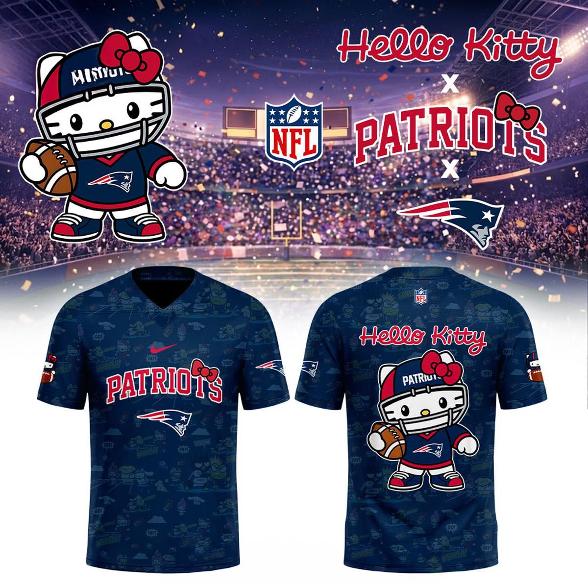 New England Patriots Hello Kitty Theme Night 2026 Football Jersey Cute Crossover Collection 1 - Unicasport New England Patriots Hello Kitty Theme Night 2026 Football Jersey Cute Crossover Collection