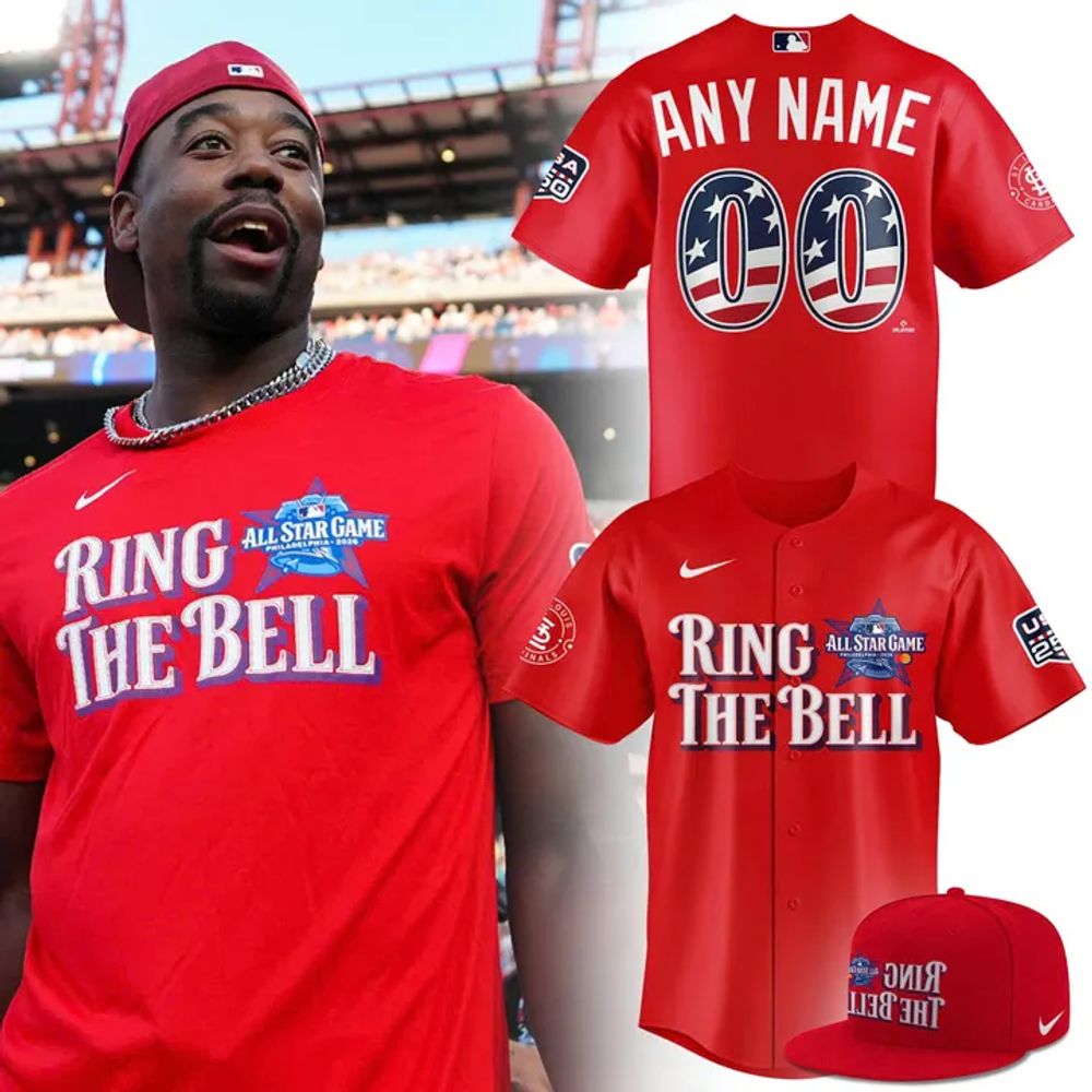 MLB All Star Ring the Bell Red Baseball Jersey