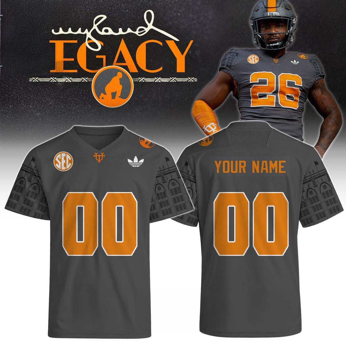 Tennessee Volunteers Neyland Legacy Custom Football Jersey College Fan Collection 2 - Unicasport Tennessee Volunteers Neyland Legacy Custom Football Jersey College Fan Collection
