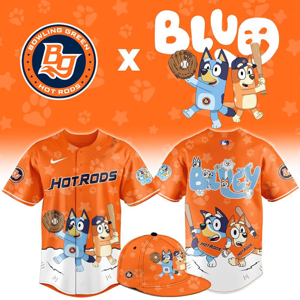 Bowling Green Hot Rods x Bluey Night New Limited Baseball Jersey MiLB Cartoon Theme Night Fan Gift 1 - Unicasport Bowling Green Hot Rods x Bluey Night New Limited Baseball Jersey MiLB Cartoon Theme Night Fan Gift