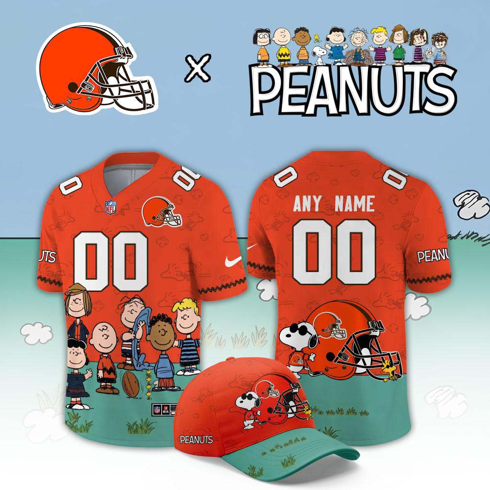 Cleveland Browns x Peanuts Night 2026 Snoopy Custom Football Jersey Football Fanwear 1 - Unicasport Cleveland Browns x Peanuts Night 2026 Snoopy Custom Football Jersey Football Fanwear