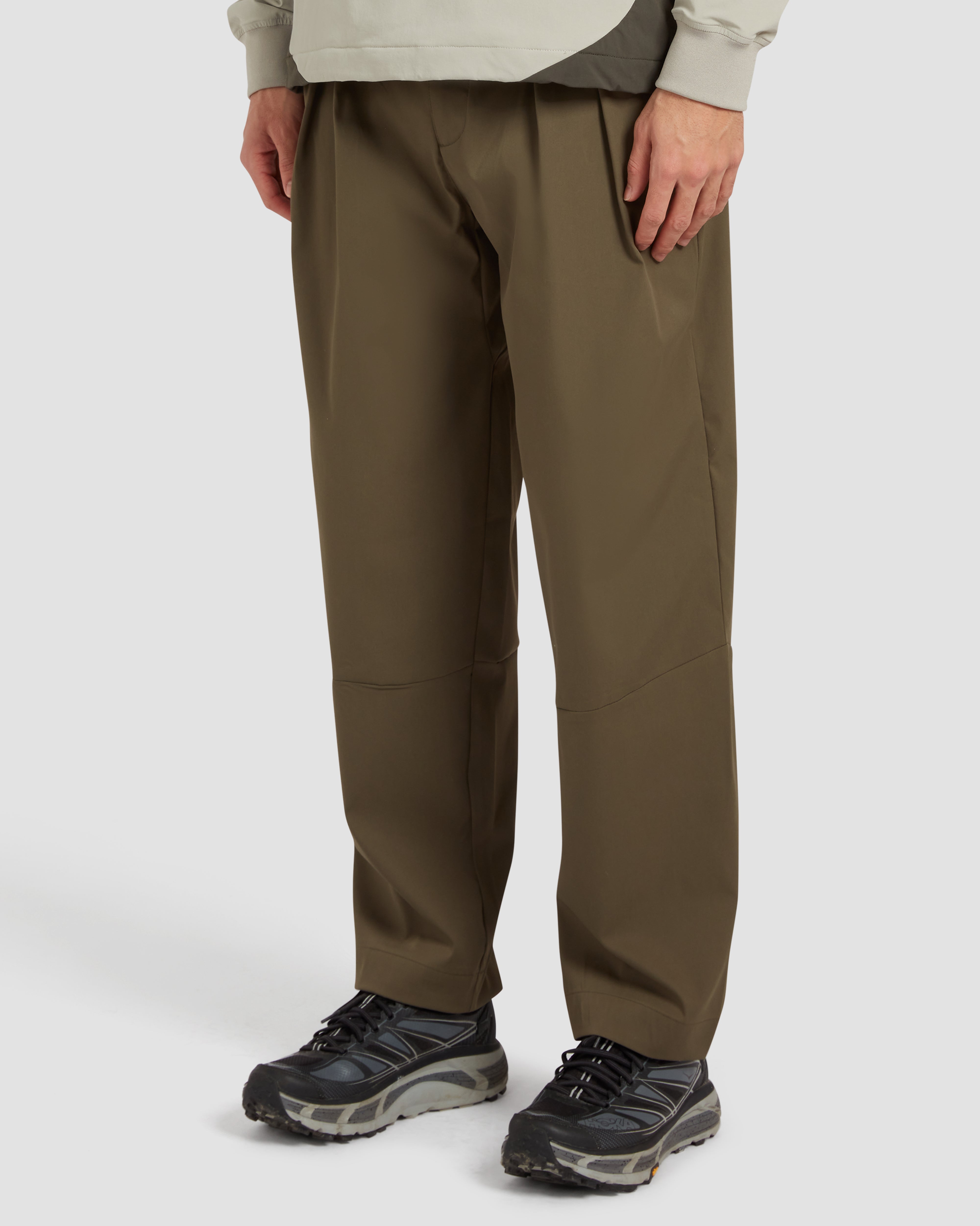 Jolidee Dark Olive Lightweight Pleated Trouser engineered for flexibility and style on the green
