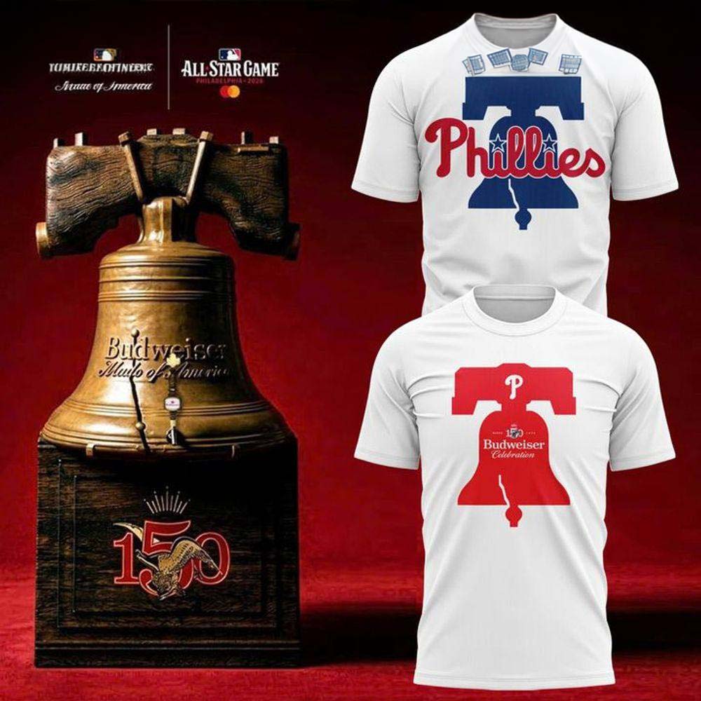 Philadelphia Phillies x Budweiser 150th Anniversary 2026 MLB All-Star Game Graphic T-Shirt - Gift Idea for Fans
