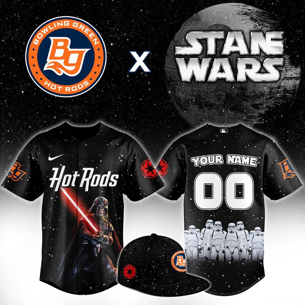 Bowling Green Hot Rods Star Wars Night Custom Baseball Jersey MiLB Sci Fi Theme Night Fan Sports Apparel 1 - Unicasport Bowling Green Hot Rods Star Wars Night Custom Baseball Jersey MiLB Sci Fi Theme Night Fan Sports Apparel