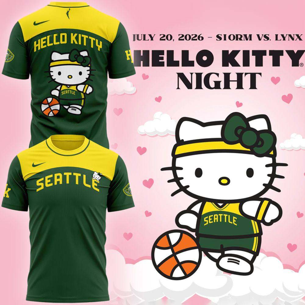 Limited Edition 2026 Seattle Storm x Hello Kitty Night Shirt