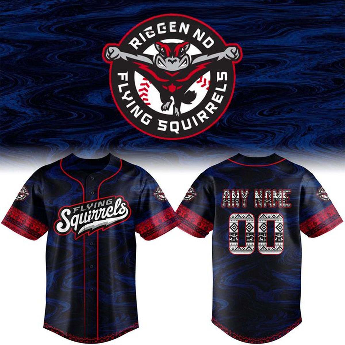 Richmond Flying Squirrels Native American Heritage Jersey 1 - Unicasport Richmond Flying Squirrels Native American Heritage Jersey