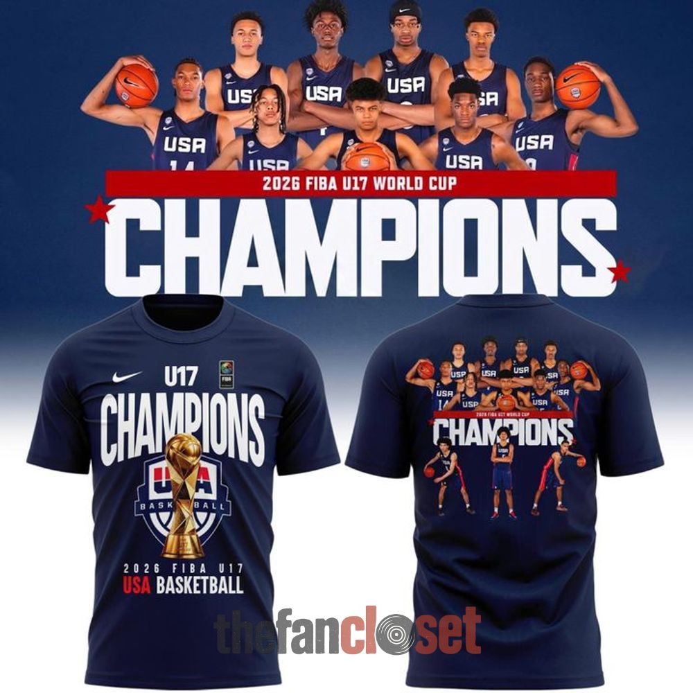 2026 USA Basketball U17 World Champions Trophy Graphic Shirt