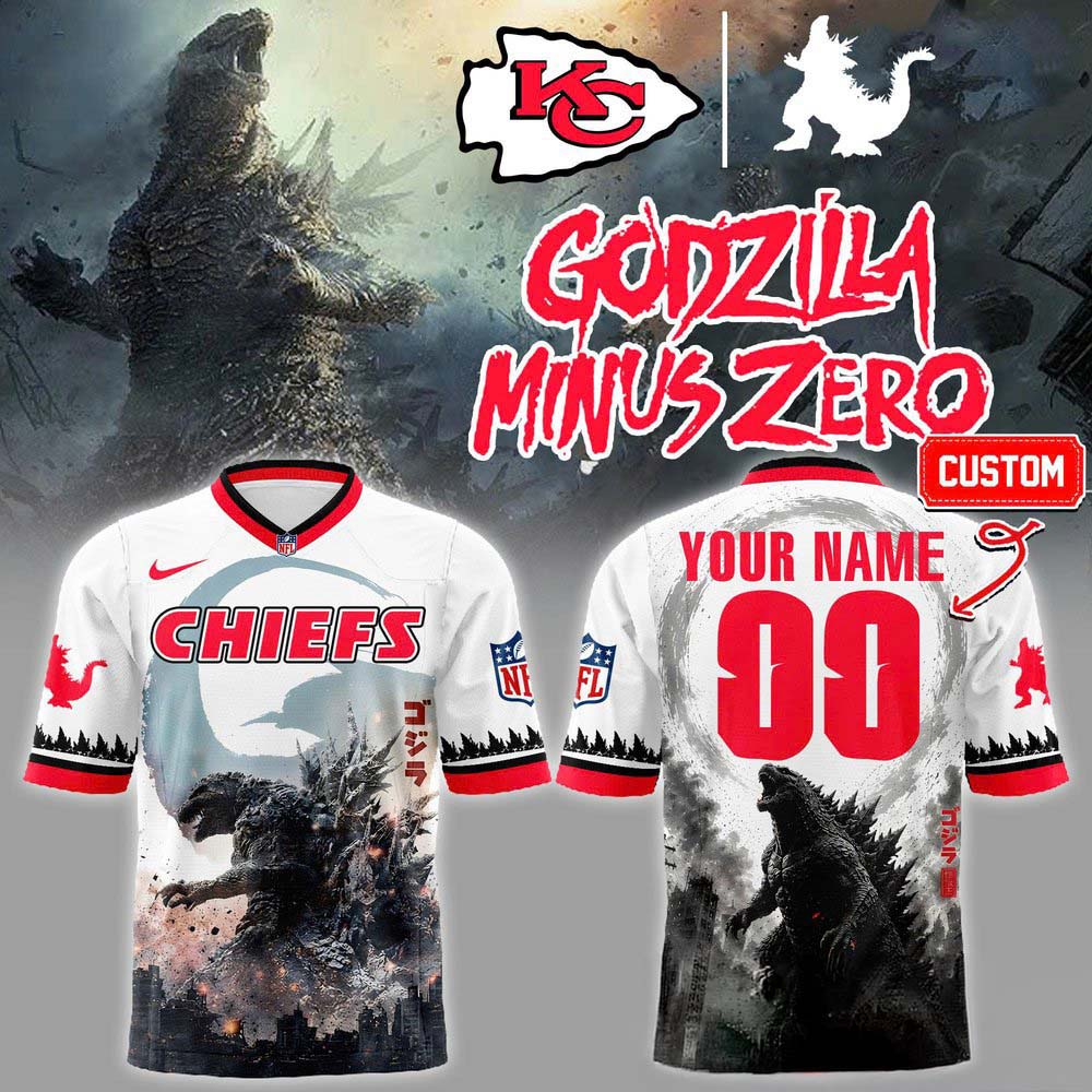 Kansas City Chiefs x Godzilla Minus Zero King of the Monsters 26 Jersey Custom 1 - Unicasport Kansas City Chiefs x Godzilla Minus Zero King of the Monsters 26 Jersey Custom