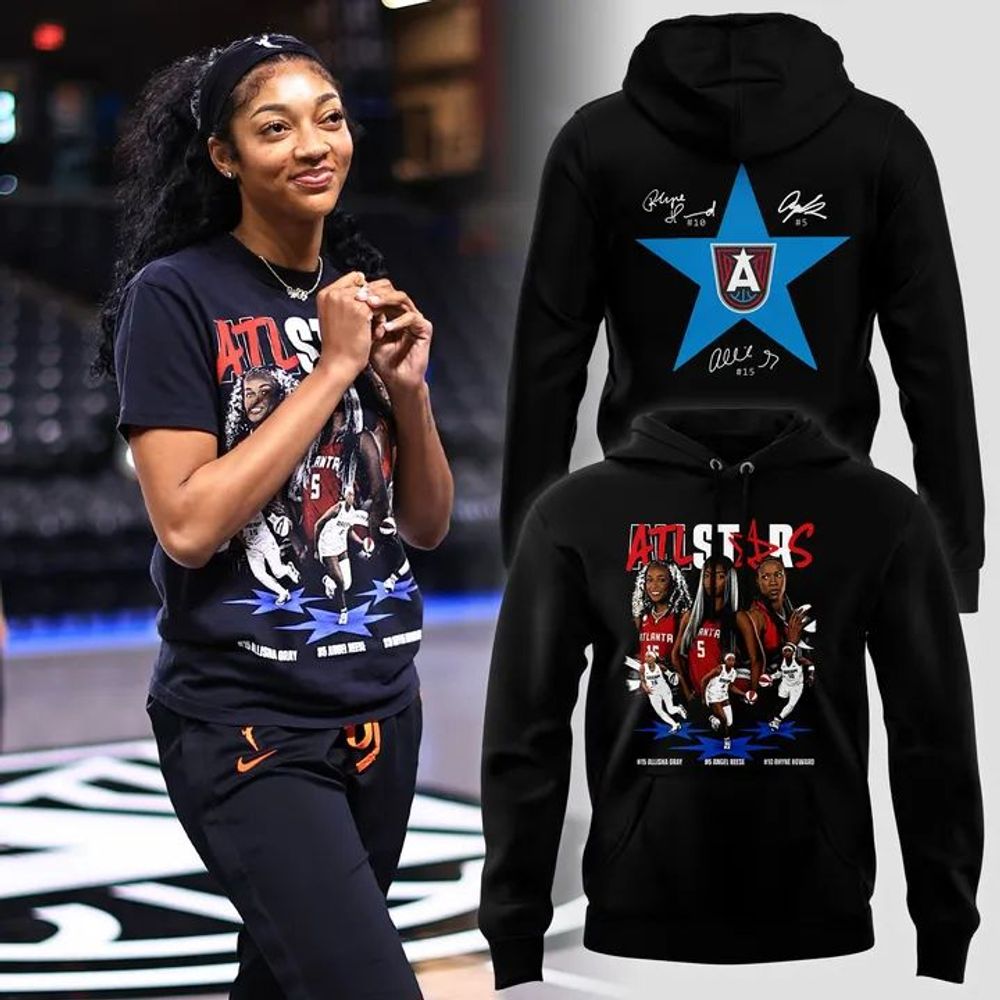 Atlanta Dream WNBA All-Stars Allisha Gray Angel Reese and Rhyne Howard Print Hoodie