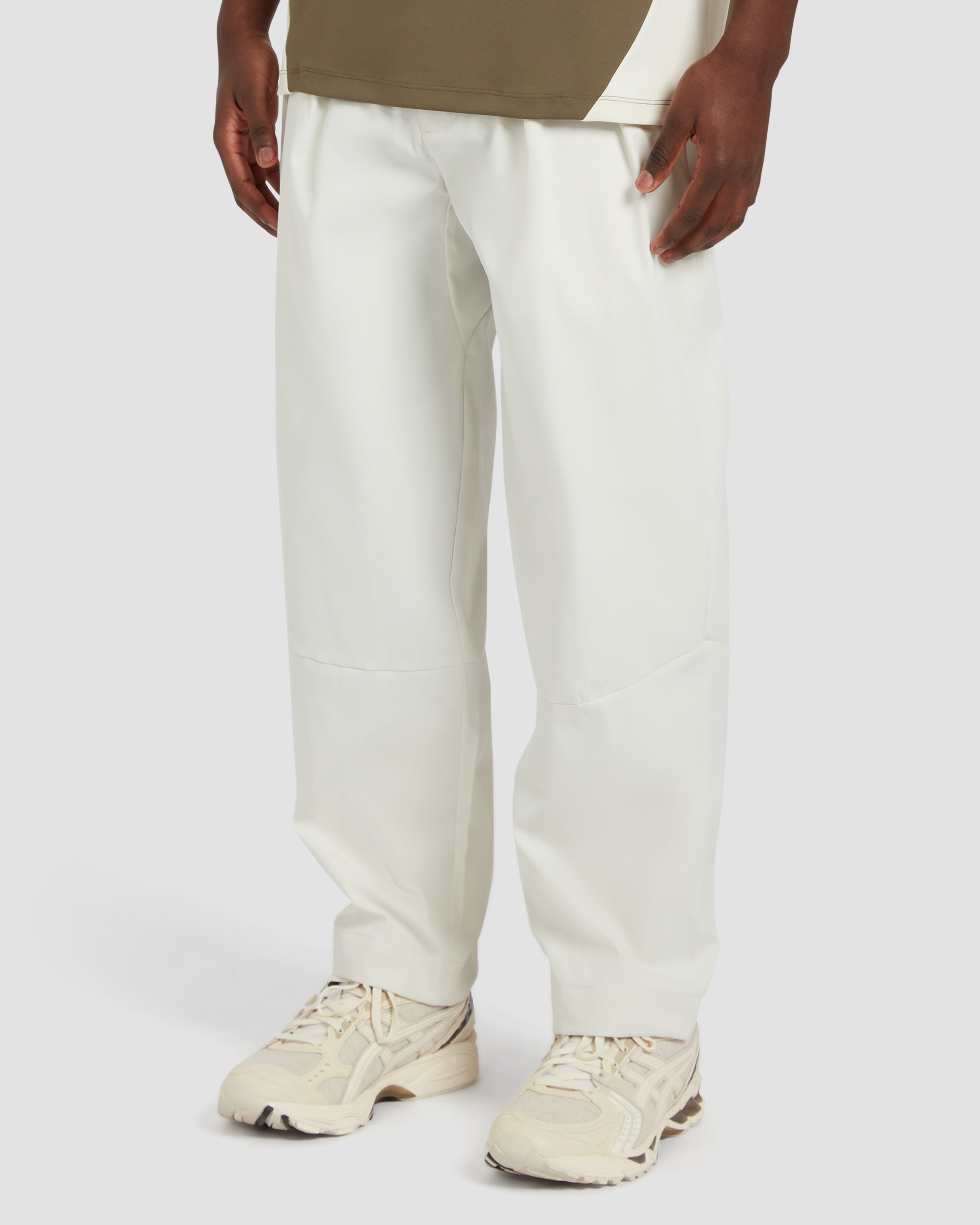 Jolidee Pebble Grey Lightweight Pleated Trouser featuring breathable fabric for allday comfort