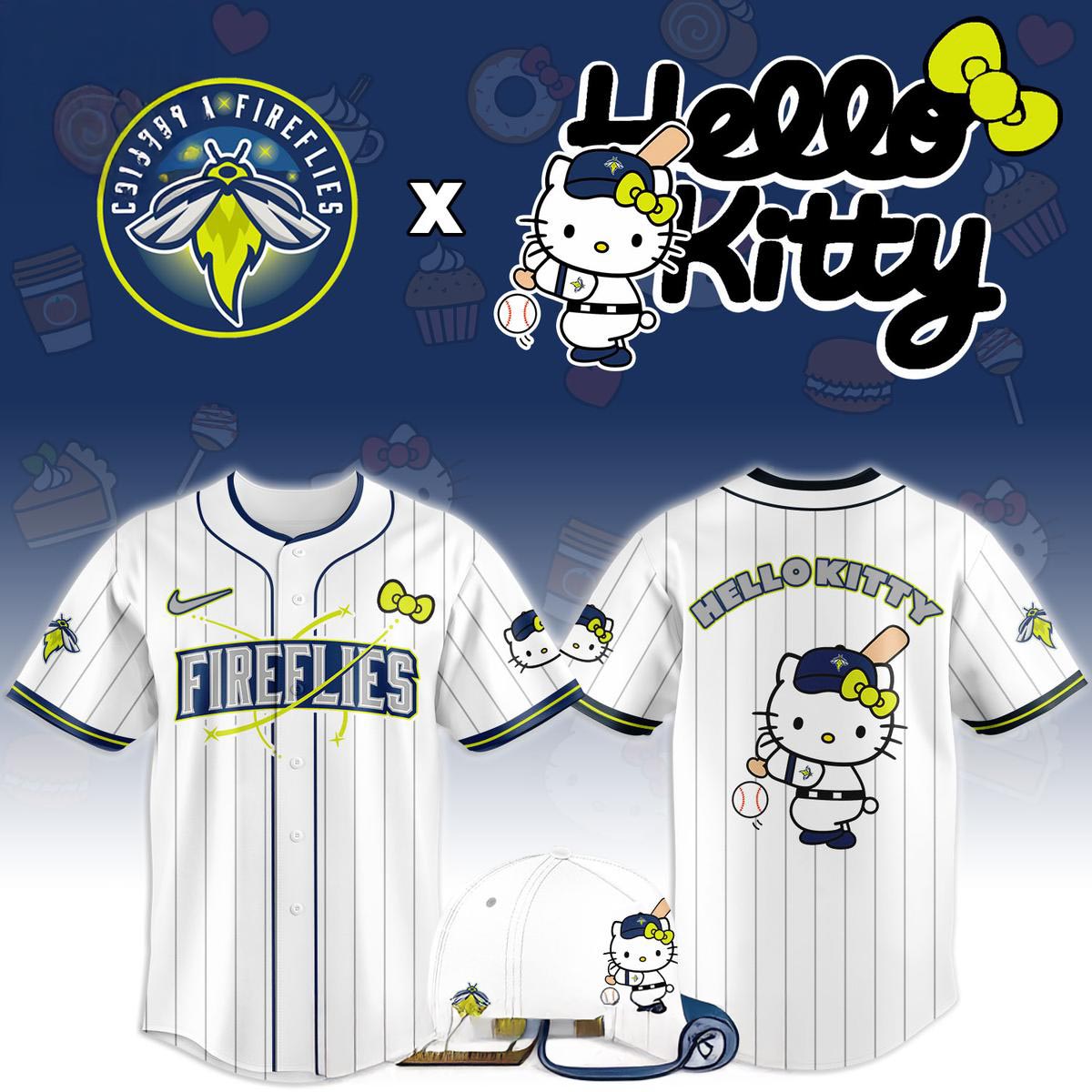 Columbia Fireflies Hello Kitty Classic Striped 2026 Night Baseball Jersey Theme Night Fan Apparel 1 - Unicasport Columbia Fireflies Hello Kitty Classic Striped 2026 Night Baseball Jersey Theme Night Fan Apparel