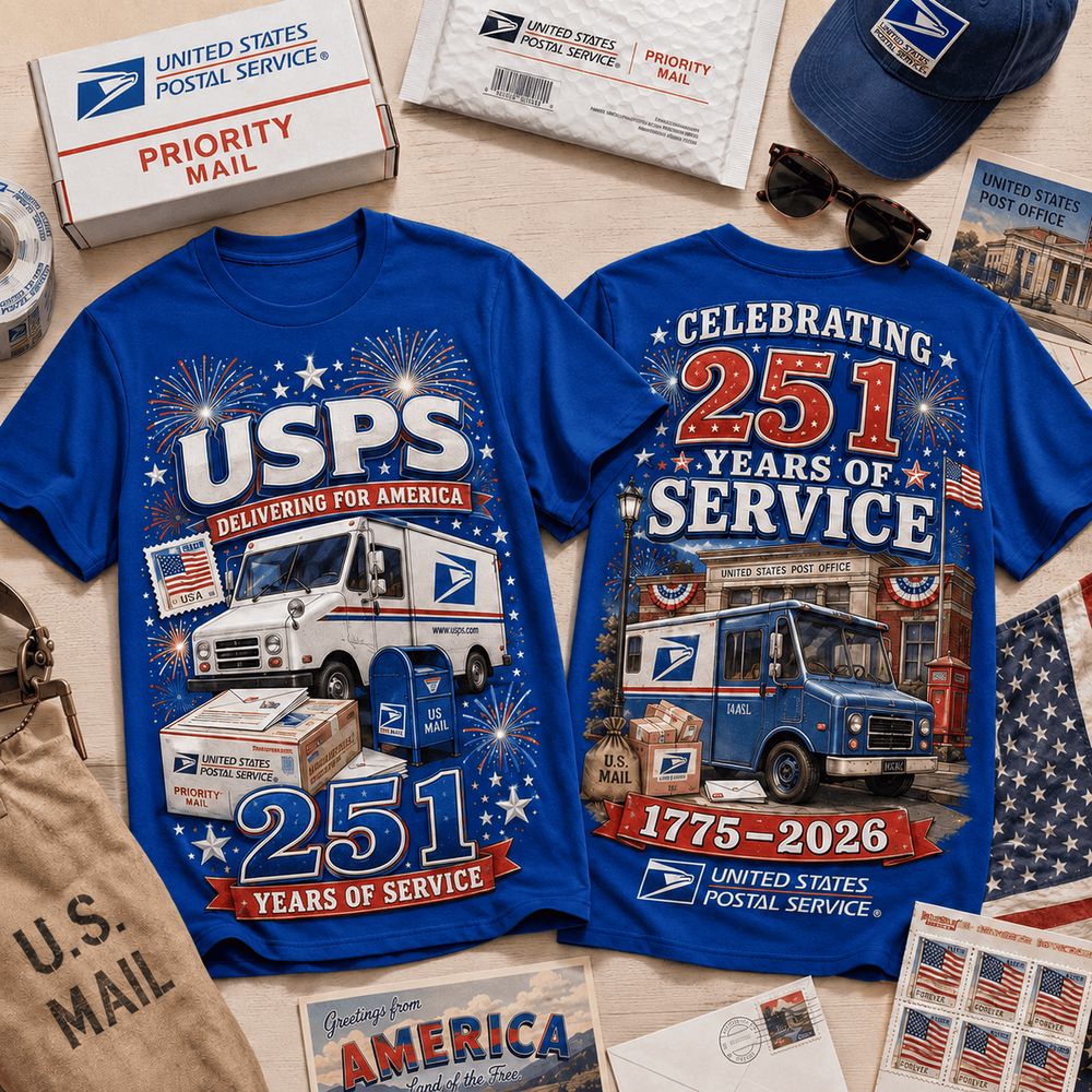 USPS 251 Years of Service Patriotic Fireworks Special Shirt - Gift Idea for Postal Workers