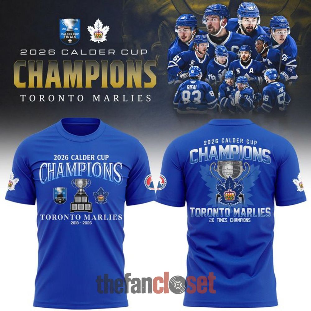 Toronto Marlies 2026 Calder Cup Champions Blue Locker Room Shirt