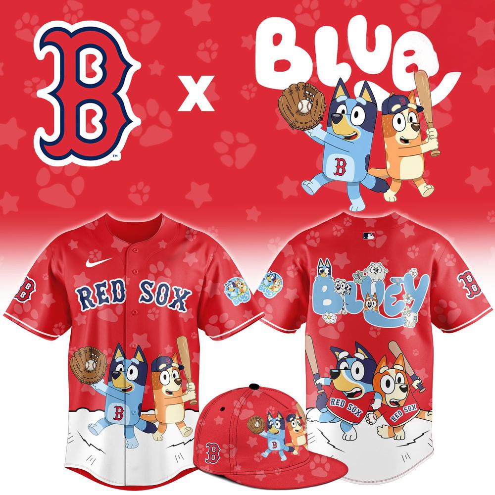 Boston Red Sox x Bluey Night Limited Edition Baseball Jersey MLB Cartoon Theme Night Fan Sports Gift 1 - Unicasport Boston Red Sox x Bluey Night Limited Edition Baseball Jersey MLB Cartoon Theme Night Fan Sports Gift