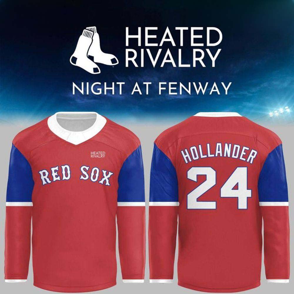 Heated Rivalry Shane Hollander 24 Hockey Jersey Boston Red Sox