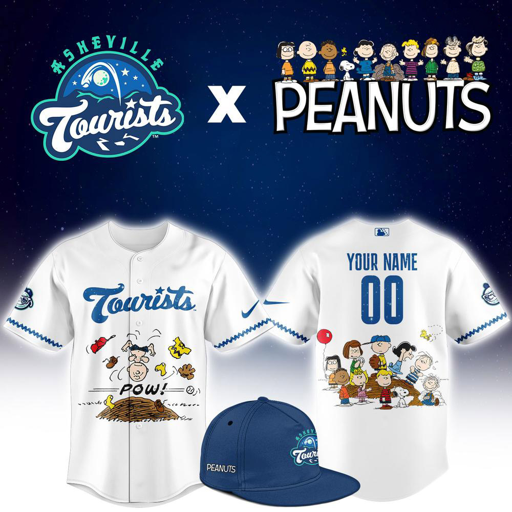 Custom Asheville Tourists x Peanuts Night 2026 Baseball Jersey 1 - Unicasport Custom Asheville Tourists x Peanuts Night 2026 Baseball Jersey