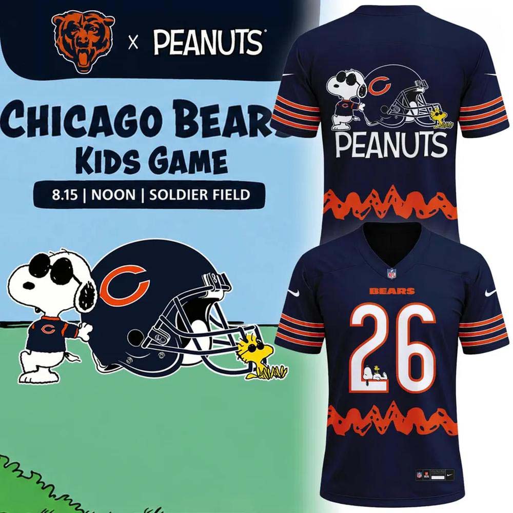 Chicago Bears x Peanuts Kids Game 2026 Limited Edition Soccer Jersey Ver 1 1 - Unicasport Chicago Bears x Peanuts Kids Game 2026 Limited Edition Soccer Jersey Ver 1