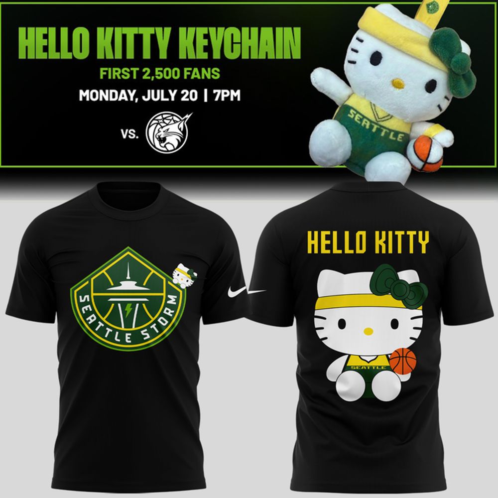 Seattle Storm x Hello Kitty Special Night Black Shirt