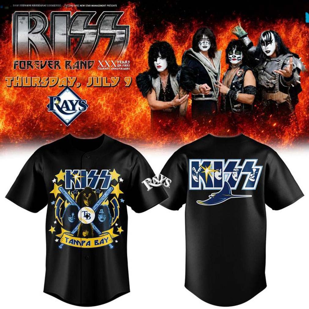 KISS Tour Special Tampa Bay Rays Baseball Jersey - Gift for Him