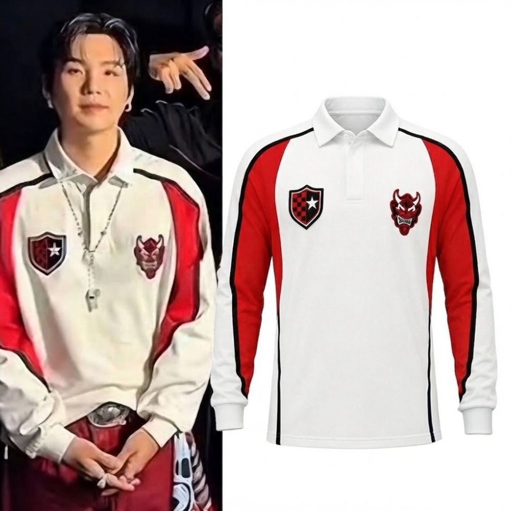 BTS SUGA 2026 FIFA World Cup Finals Halftime Show Long Sleeve Polo Shirt