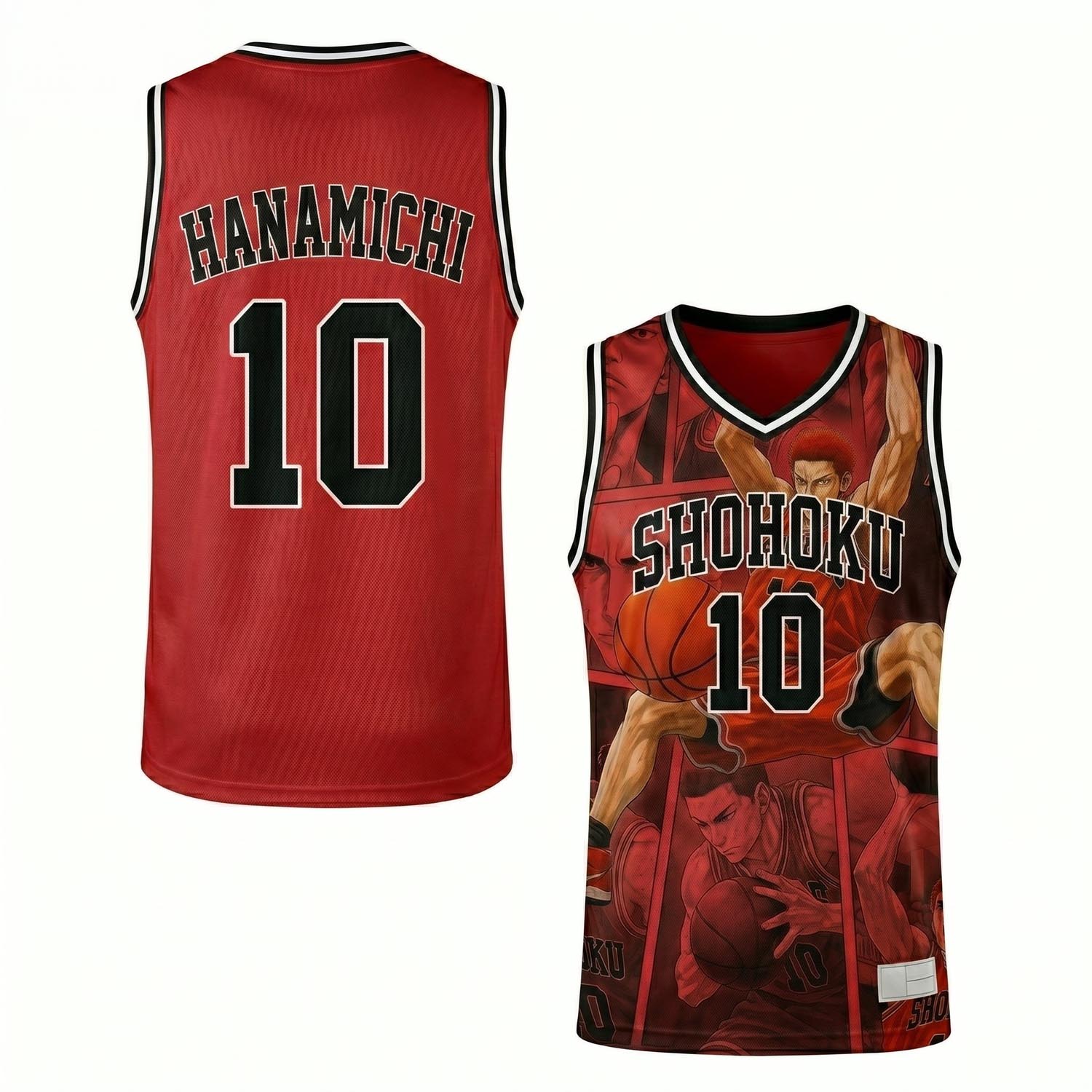 Anime Basketball Hanamichi Number 10 Authentic Jersey Court Fan Edition 1 - Unicasport Anime Basketball Hanamichi Number 10 Authentic Jersey Court Fan Edition