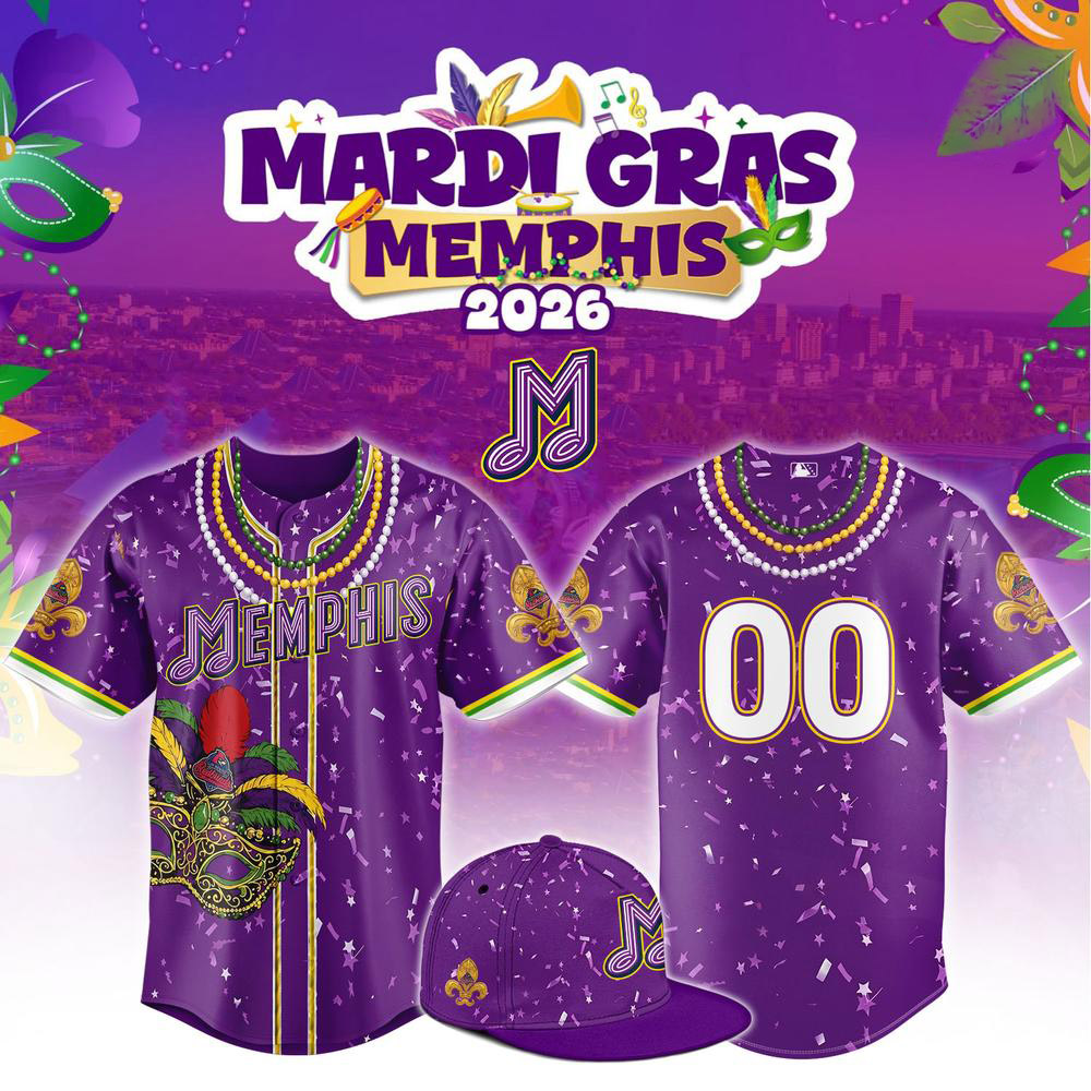 Limited Edition Memphis Redbirds Mardi Gras 2026 Baseball Jersey 1 - Unicasport Limited Edition Memphis Redbirds Mardi Gras 2026 Baseball Jersey