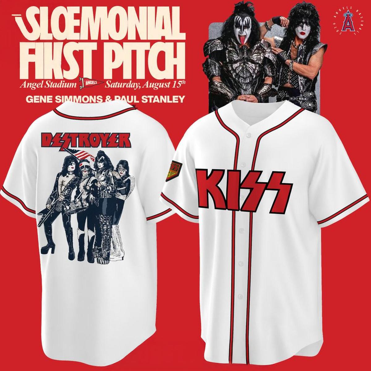 Los Angeles Angels x Kiss Band 2026 Destroyer 76 Night Baseball Jersey MLB Rock Music Theme Night Fan Apparel 1 - Unicasport Los Angeles Angels x Kiss Band 2026 Destroyer 76 Night Baseball Jersey MLB Rock Music Theme Night Fan Apparel