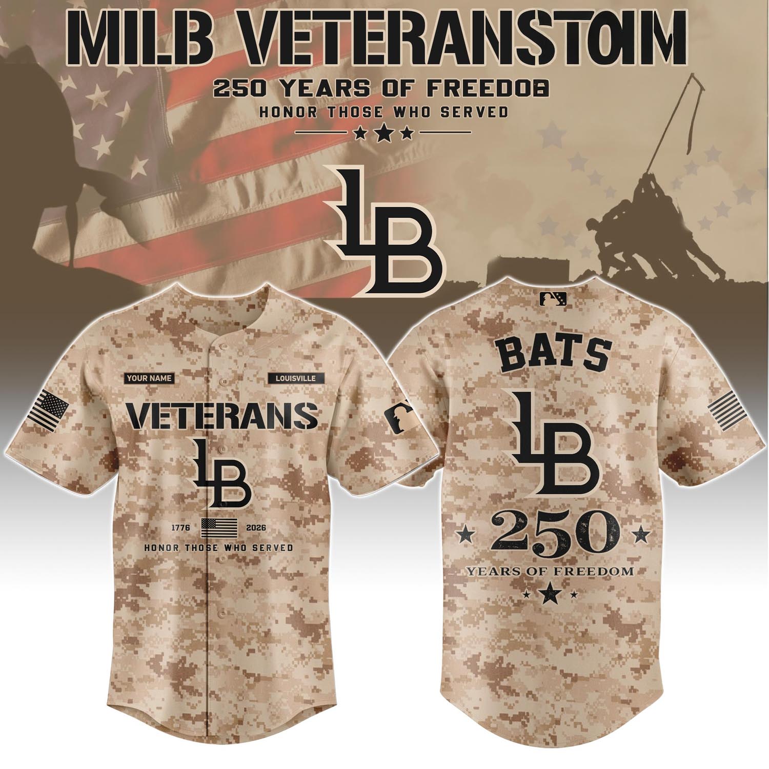 Louisville Bats Veterans Day 2026 Special Limited Edition Baseball Jersey Fan Apparel 1 - Unicasport Louisville Bats Veterans Day 2026 Special Limited Edition Baseball Jersey Fan Apparel