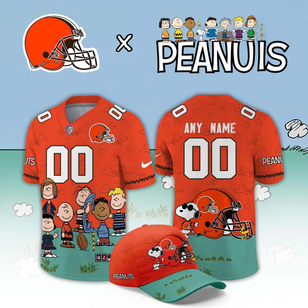 Cleveland Browns x Peanuts 2026 Orange Football Jersey Football Fanwear 1 - Unicasport Cleveland Browns x Peanuts 2026 Orange Football Jersey Football Fanwear