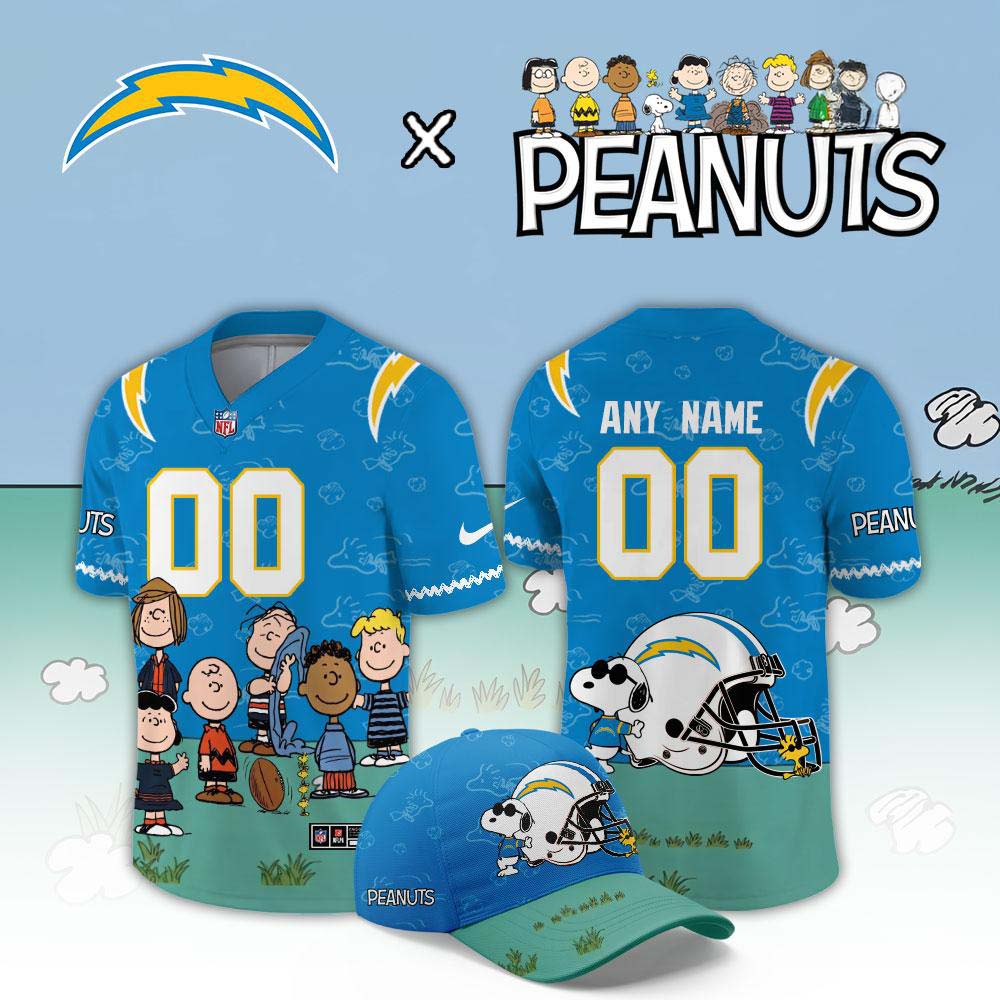 Los Angeles Chargers x Peanuts 2026 Powder Blue Football Jersey Football Fanwear 1 - Unicasport Los Angeles Chargers x Peanuts 2026 Powder Blue Football Jersey Football Fanwear