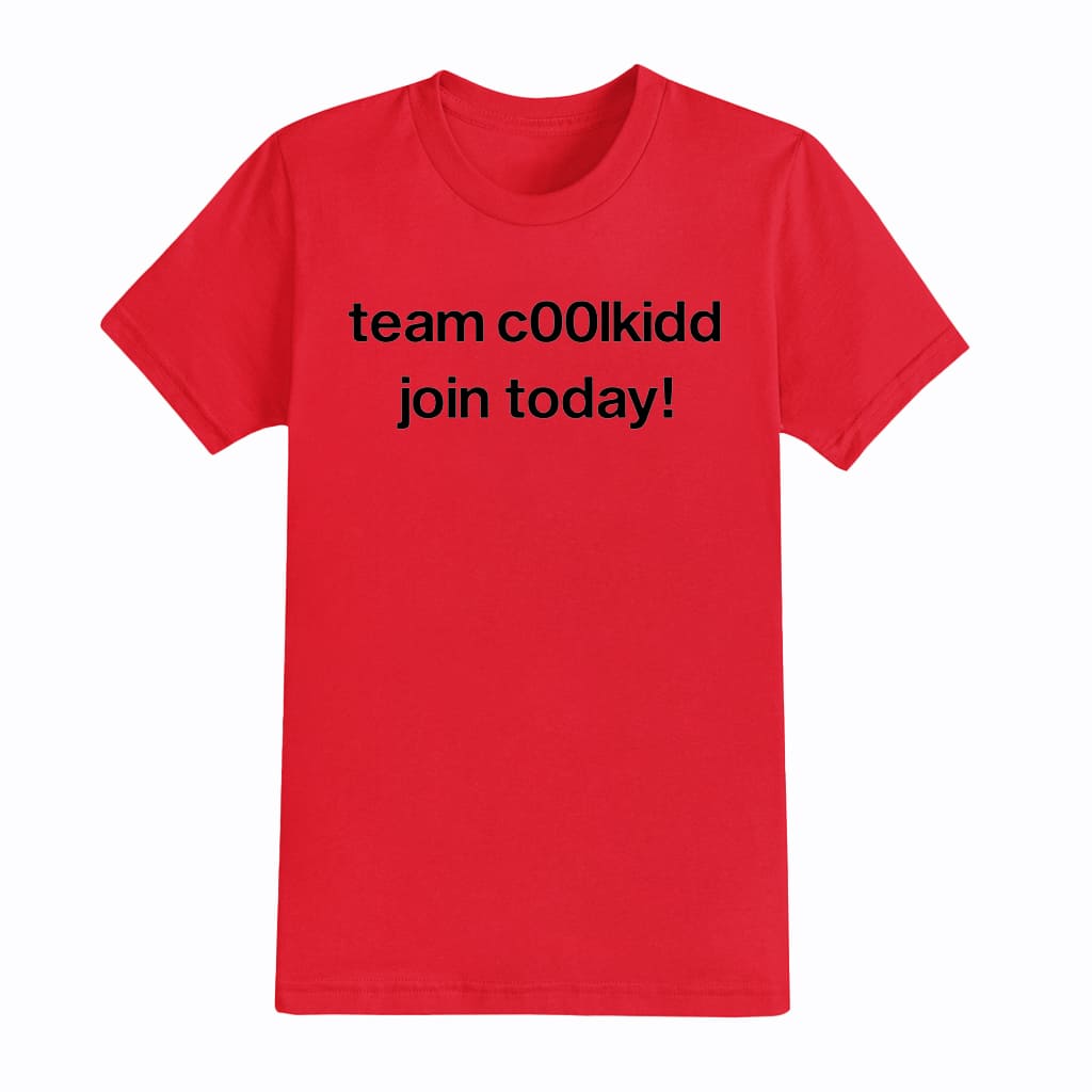 Team Coolkid Join Today Meme Graphic Tee Vintage Internet Humor Shirt Gift for Gamers